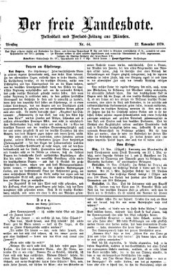 Der freie Landesbote Dienstag 22. November 1870