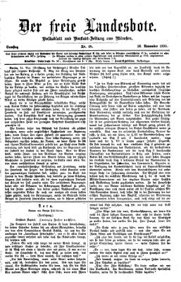 Der freie Landesbote Samstag 26. November 1870