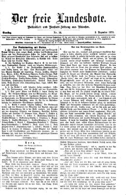 Der freie Landesbote Samstag 3. Dezember 1870