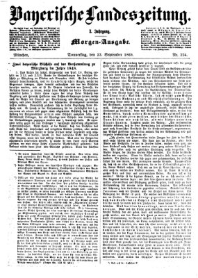 Bayerische Landeszeitung. Morgen-Ausgabe (Bayerische Landeszeitung) Donnerstag 23. September 1869