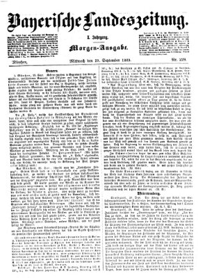 Bayerische Landeszeitung. Morgen-Ausgabe (Bayerische Landeszeitung) Mittwoch 29. September 1869