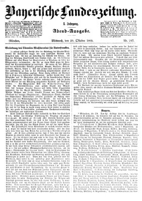 Bayerische Landeszeitung. Morgen-Ausgabe (Bayerische Landeszeitung) Mittwoch 20. Oktober 1869