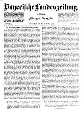 Bayerische Landeszeitung. Morgen-Ausgabe (Bayerische Landeszeitung) Donnerstag 28. Oktober 1869