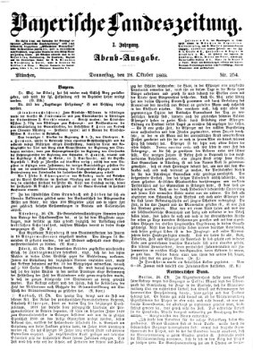 Bayerische Landeszeitung. Morgen-Ausgabe (Bayerische Landeszeitung) Donnerstag 28. Oktober 1869