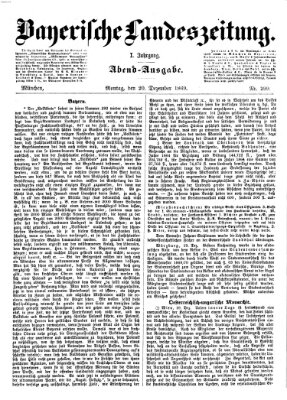 Bayerische Landeszeitung. Morgen-Ausgabe (Bayerische Landeszeitung) Samstag 20. Februar 1869