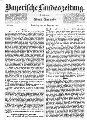 Bayerische Landeszeitung. Morgen-Ausgabe (Bayerische Landeszeitung) Donnerstag 30. Dezember 1869