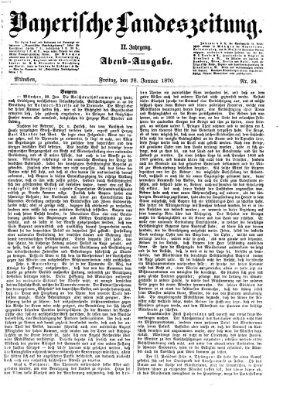 Bayerische Landeszeitung. Morgen-Ausgabe (Bayerische Landeszeitung) Freitag 28. Januar 1870