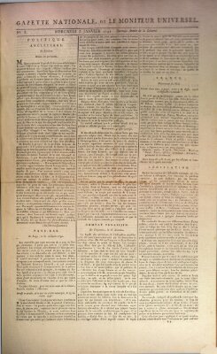 Gazette nationale, ou le moniteur universel (Le moniteur universel) Mittwoch 5. Januar 1791