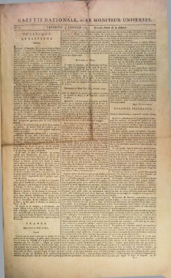 Gazette nationale, ou le moniteur universel (Le moniteur universel) Freitag 7. Januar 1791