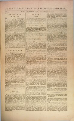 Gazette nationale, ou le moniteur universel (Le moniteur universel) Montag 10. Januar 1791