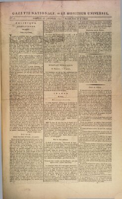 Gazette nationale, ou le moniteur universel (Le moniteur universel) Samstag 15. Januar 1791