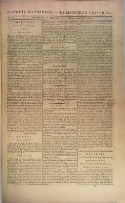 Gazette nationale, ou le moniteur universel (Le moniteur universel) Sonntag 16. Januar 1791