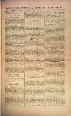 Gazette nationale, ou le moniteur universel (Le moniteur universel) Freitag 21. Januar 1791