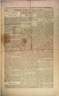 Gazette nationale, ou le moniteur universel (Le moniteur universel) Sonntag 23. Januar 1791