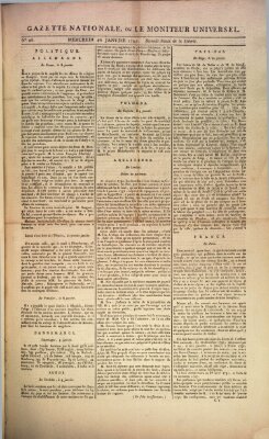 Gazette nationale, ou le moniteur universel (Le moniteur universel) Mittwoch 26. Januar 1791