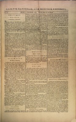 Gazette nationale, ou le moniteur universel (Le moniteur universel) Donnerstag 3. Februar 1791