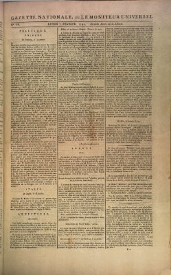 Gazette nationale, ou le moniteur universel (Le moniteur universel) Montag 7. Februar 1791