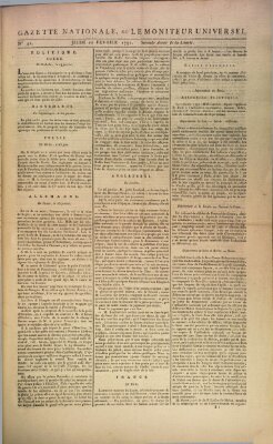 Gazette nationale, ou le moniteur universel (Le moniteur universel) Donnerstag 10. Februar 1791