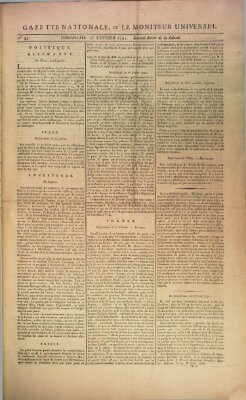 Gazette nationale, ou le moniteur universel (Le moniteur universel) Sonntag 13. Februar 1791