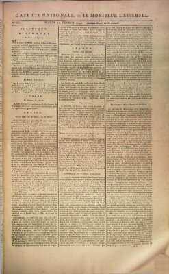 Gazette nationale, ou le moniteur universel (Le moniteur universel) Dienstag 22. Februar 1791