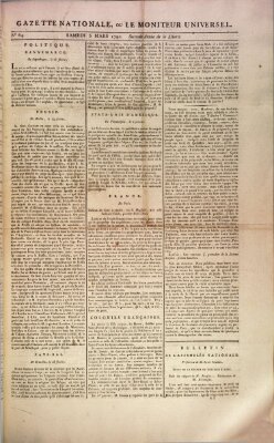 Gazette nationale, ou le moniteur universel (Le moniteur universel) Samstag 5. März 1791