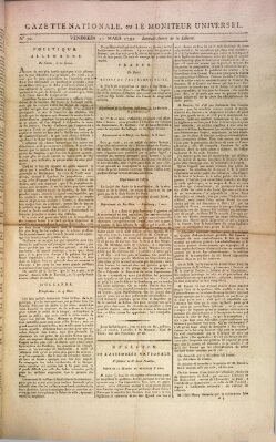 Gazette nationale, ou le moniteur universel (Le moniteur universel) Freitag 11. März 1791