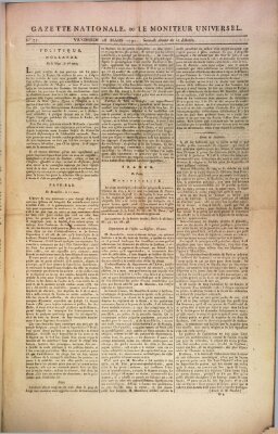 Gazette nationale, ou le moniteur universel (Le moniteur universel) Freitag 18. März 1791