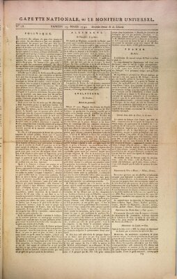 Gazette nationale, ou le moniteur universel (Le moniteur universel) Samstag 19. März 1791