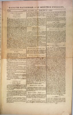 Gazette nationale, ou le moniteur universel (Le moniteur universel) Montag 28. März 1791