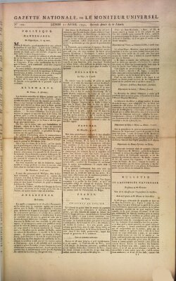 Gazette nationale, ou le moniteur universel (Le moniteur universel) Montag 11. April 1791