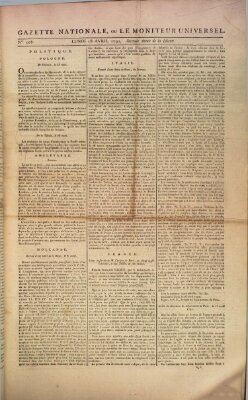 Gazette nationale, ou le moniteur universel (Le moniteur universel) Montag 18. April 1791