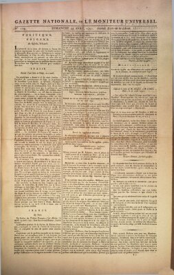 Gazette nationale, ou le moniteur universel (Le moniteur universel) Sonntag 24. April 1791