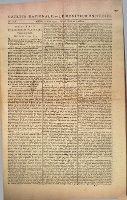 Gazette nationale, ou le moniteur universel (Le moniteur universel) Dienstag 3. Mai 1791