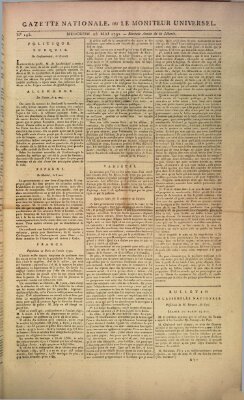 Gazette nationale, ou le moniteur universel (Le moniteur universel) Mittwoch 25. Mai 1791