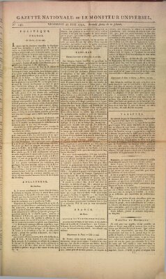 Gazette nationale, ou le moniteur universel (Le moniteur universel) Freitag 27. Mai 1791