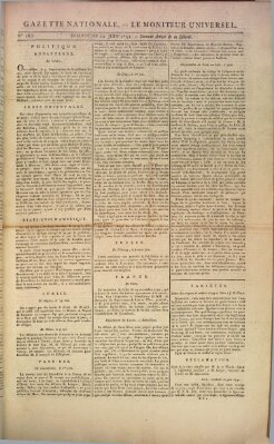 Gazette nationale, ou le moniteur universel (Le moniteur universel) Sonntag 12. Juni 1791