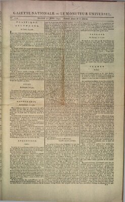 Gazette nationale, ou le moniteur universel (Le moniteur universel) Dienstag 21. Juni 1791