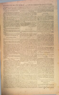 Gazette nationale, ou le moniteur universel (Le moniteur universel) Dienstag 7. Juli 1795