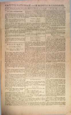 Gazette nationale, ou le moniteur universel (Le moniteur universel) Mittwoch 8. Juli 1795