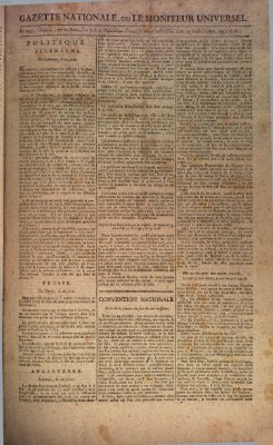 Gazette nationale, ou le moniteur universel (Le moniteur universel) Mittwoch 15. Juli 1795