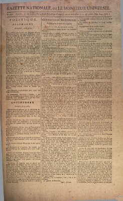 Gazette nationale, ou le moniteur universel (Le moniteur universel) Samstag 25. Juli 1795