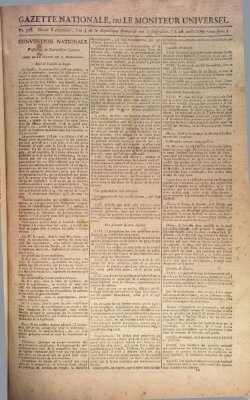 Gazette nationale, ou le moniteur universel (Le moniteur universel) Sonntag 26. Juli 1795