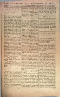 Gazette nationale, ou le moniteur universel (Le moniteur universel) Donnerstag 6. August 1795