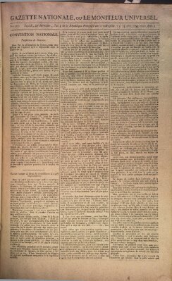 Gazette nationale, ou le moniteur universel (Le moniteur universel) Freitag 14. August 1795