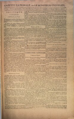 Gazette nationale, ou le moniteur universel (Le moniteur universel) Sonntag 16. August 1795