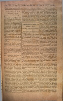 Gazette nationale, ou le moniteur universel (Le moniteur universel) Montag 17. August 1795