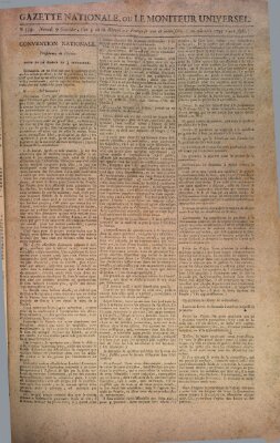 Gazette nationale, ou le moniteur universel (Le moniteur universel) Mittwoch 26. August 1795