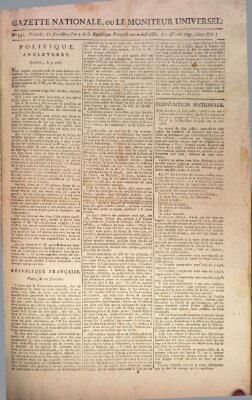 Gazette nationale, ou le moniteur universel (Le moniteur universel) Freitag 28. August 1795