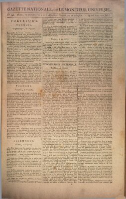 Gazette nationale, ou le moniteur universel (Le moniteur universel) Samstag 29. August 1795