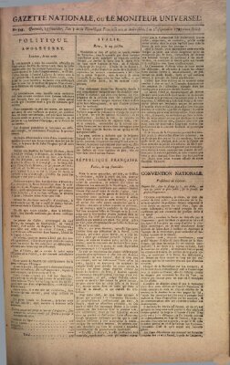 Gazette nationale, ou le moniteur universel (Le moniteur universel) Dienstag 1. September 1795